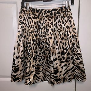 White House Black Market Animal Print Skirt